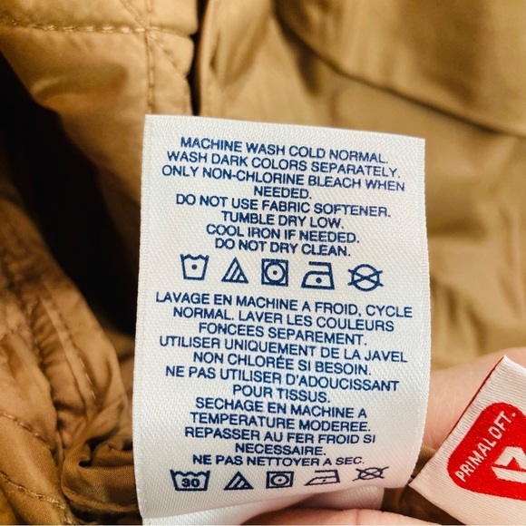 LAND’S END SZ 1X  (16-18) Houndstooth Quilted Funnel Collar Packable Jacket Coat - Picture 13 of 16